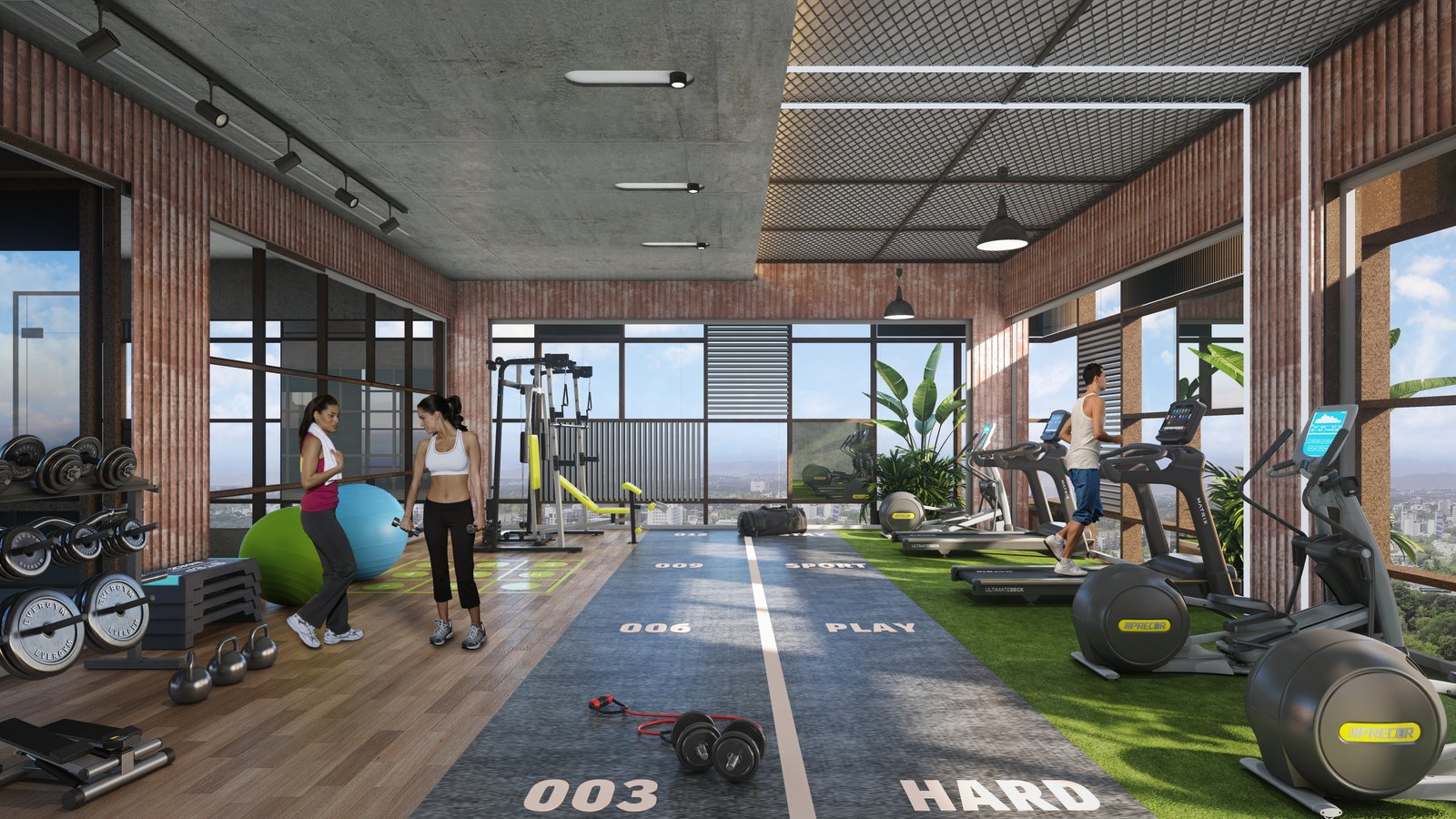 Gymnasium at Majestique Aravali